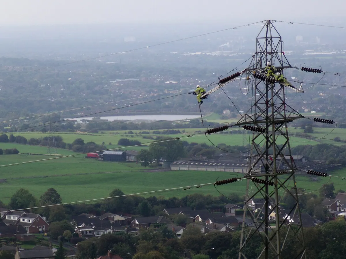 Maintenance work on National Grid electricity infrastructure.